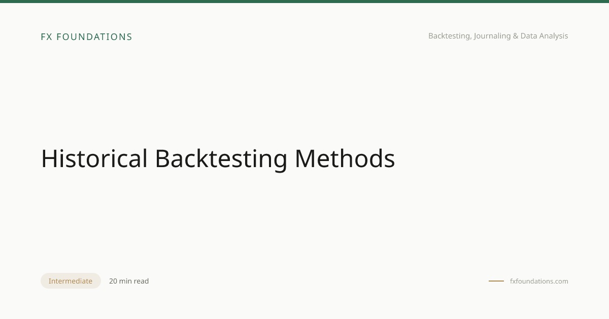 Historical Backtesting Methods | Free Intermediate Forex Lesson | FX ...