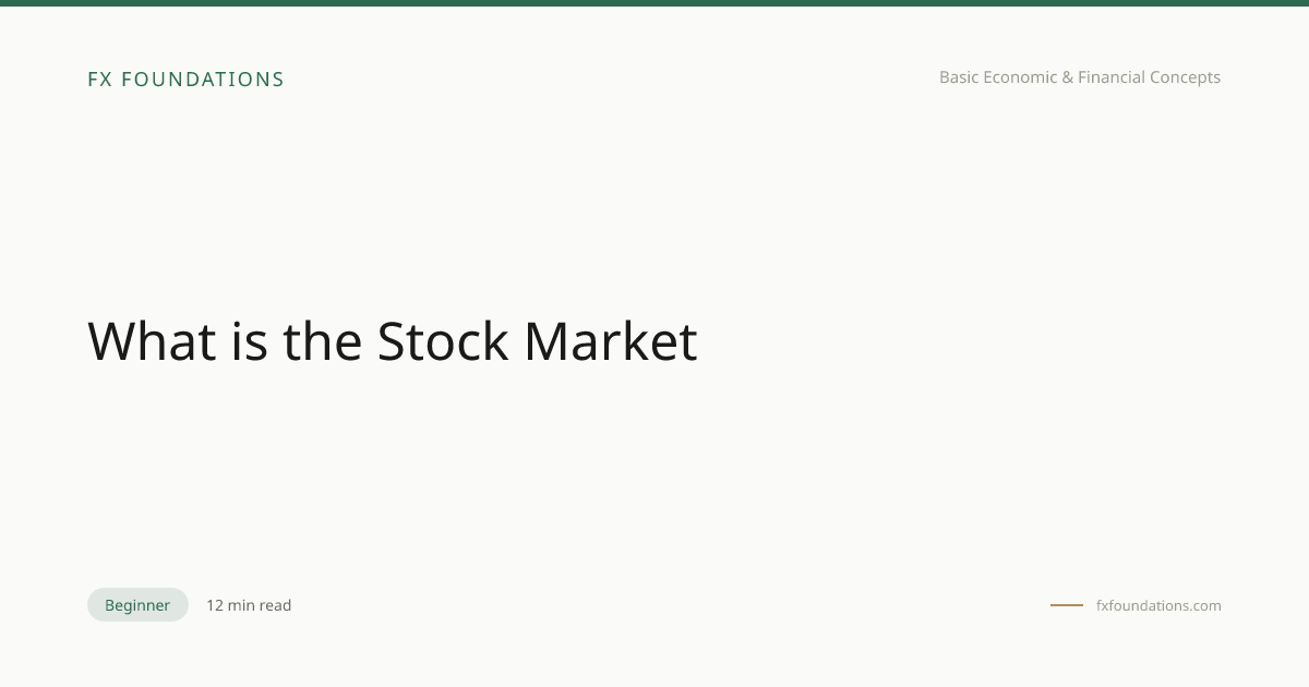 What is the Stock Market | Free Beginner Forex Lesson | FX Foundations