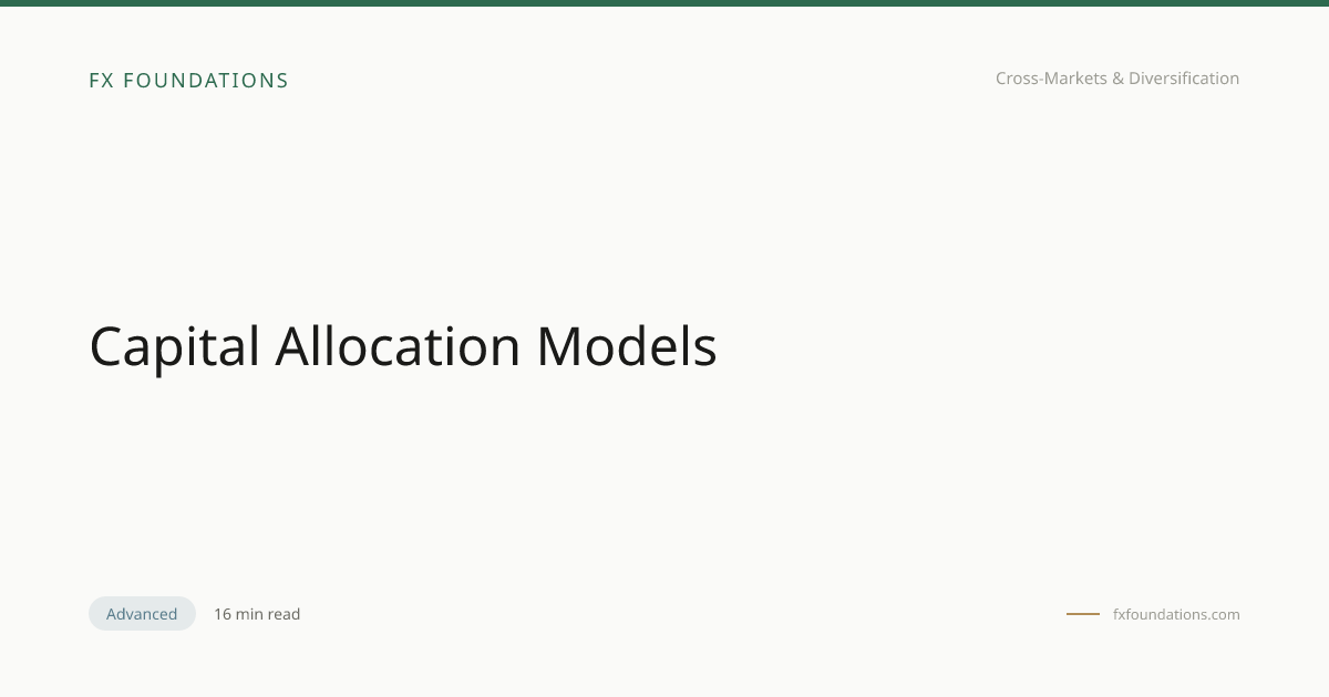 Capital Allocation Models | Free Intermediate Forex Lesson | FX Foundations