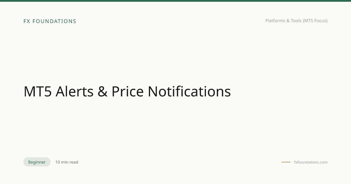 MT5 Alerts & Price Notifications | Free Beginner Forex Lesson | FX ...